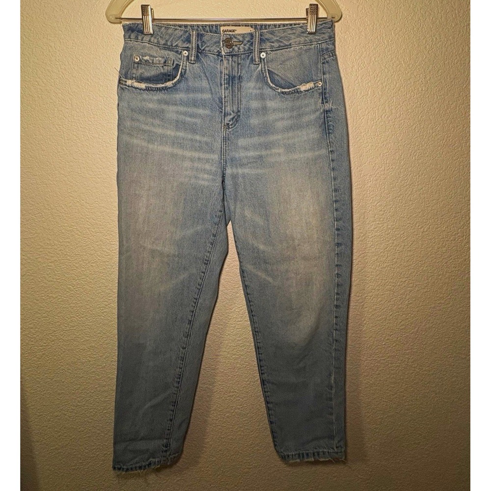 Garage Women's High-Rise Tapered Light Wash 5-Pocket Denim Jeans Size 7